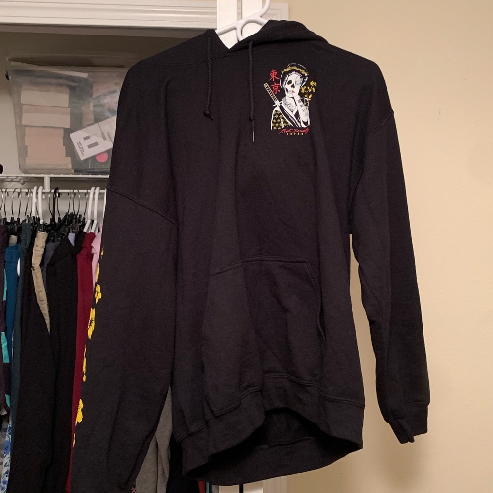 Riot Society Black Graphic Design Hoodie